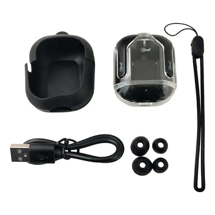 Audifono Tws Glass Crystal Silicon Case Mlab 9353 Negro Negro 3