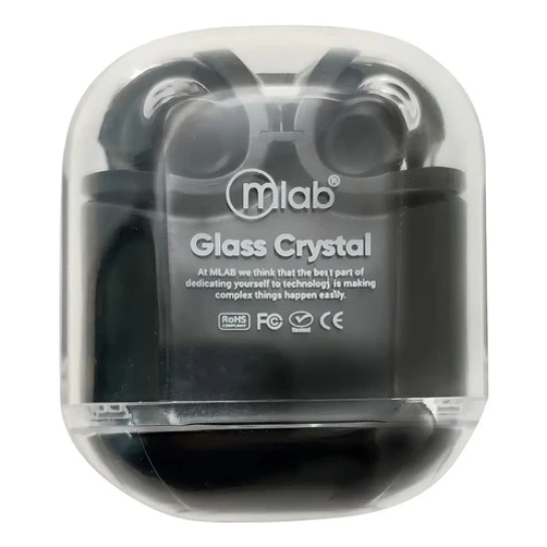 Audifono Tws Glass Crystal Silicon Case Mlab 9353 Negro Negro 4