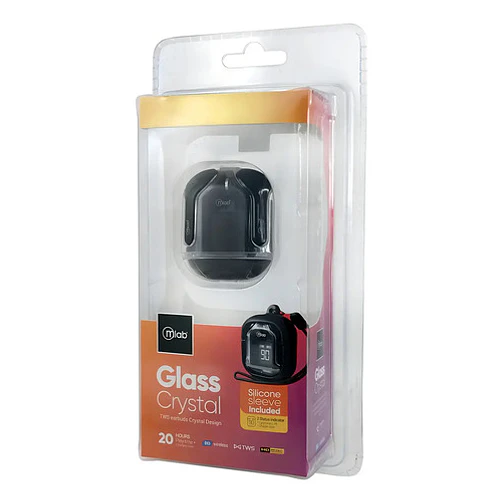 Audifono Tws Glass Crystal Silicon Case Mlab 9353 Negro Negro 5