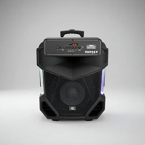 Parlante Karaoke De 15'' Rgb Recargable + Micrófono Inalámbrico Color Negro 4