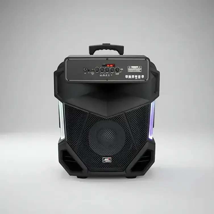 Parlante Karaoke De 15'' Rgb Recargable + Micrófono Inalámbrico Color Negro 4
