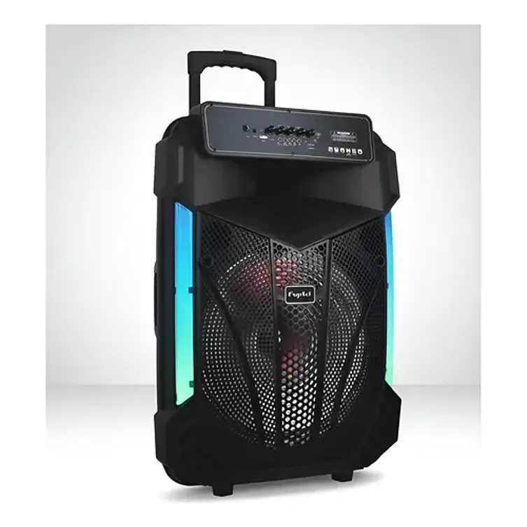 Parlante Karaoke De 15'' Rgb Recargable + Micrófono Inalámbrico Color Negro 5