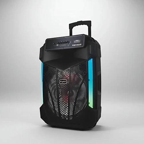 Parlante Karaoke De 15'' Rgb Recargable + Micrófono Inalámbrico Color Negro 9