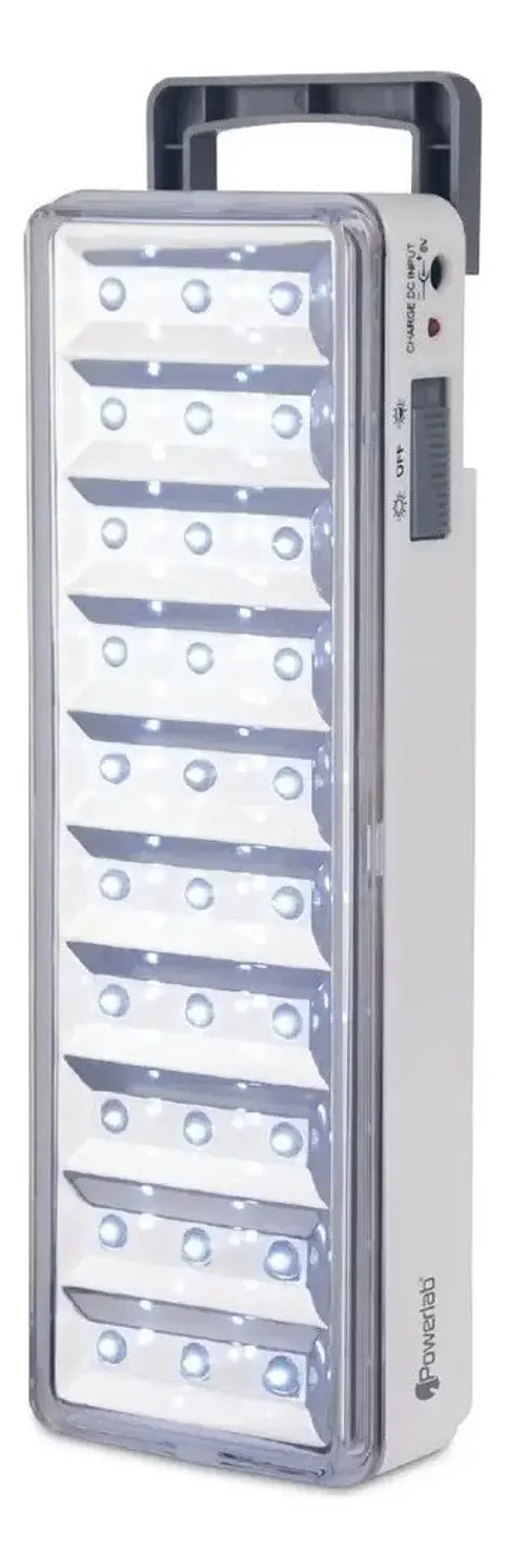 Lámpara de Emergencia LED Con Batería Recargable 30 LEDs 120LUM 5W Powerlab 7258 Color Blanco