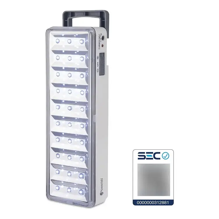 Lámpara de Emergencia LED Con Batería Recargable 30 LEDs 120LUM 5W Powerlab 7258 Color Blanco 2