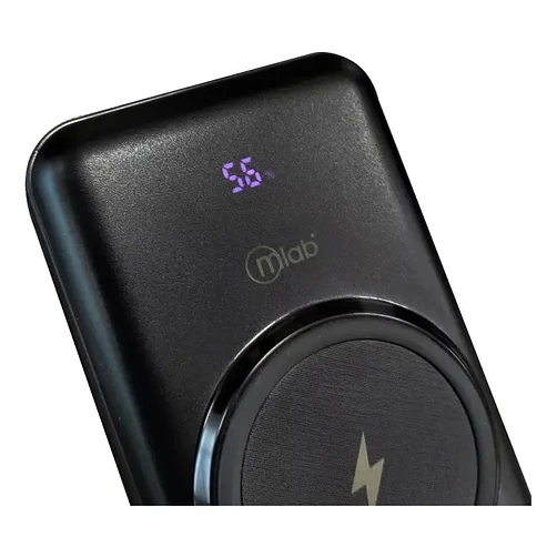 Power Bank Inalámbrico Mlab 10000mAh Carga Rápida USB-C Negro 5