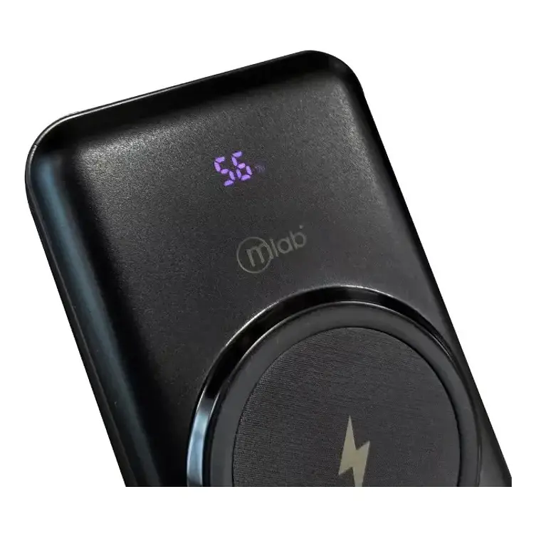 Power Bank Inalámbrico Mlab 10000mAh Carga Rápida USB-C Negro 5