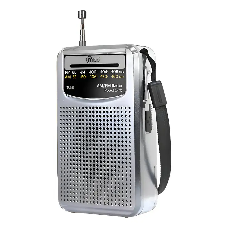 Radio Retro Portátil Mlab CF-10 AM/FM Gris Con Bluetooth y USB 1