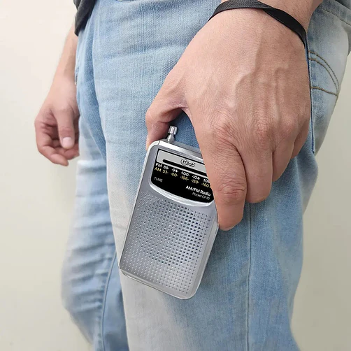 Radio Retro Portátil Mlab CF-10 AM/FM Gris Con Bluetooth y USB 2