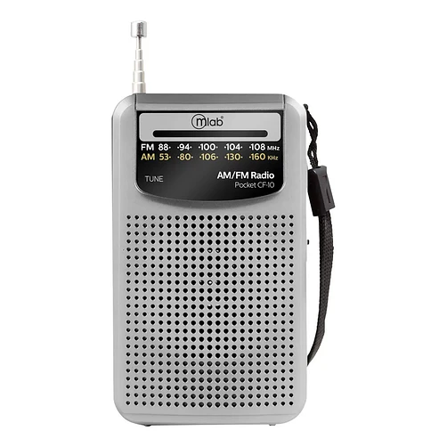 Radio Retro Portátil Mlab CF-10 AM/FM Gris Con Bluetooth y USB 4