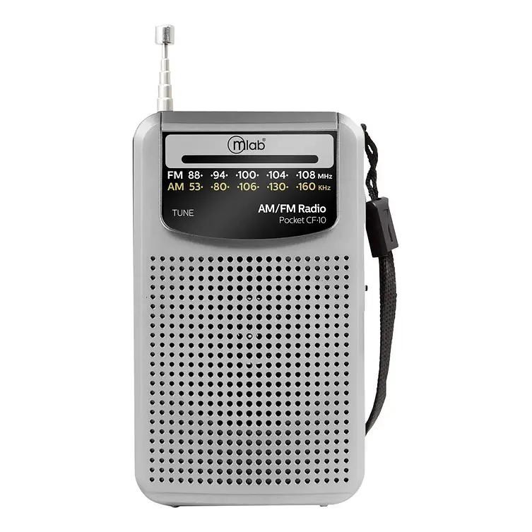 Radio Retro Portátil Mlab CF-10 AM/FM Gris Con Bluetooth y USB 4