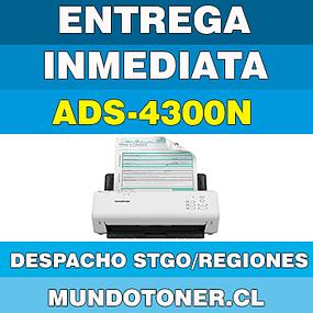 ESCANER BROTHER ADS-4300N ESCRITORIO ALTO VOLUMEN RED