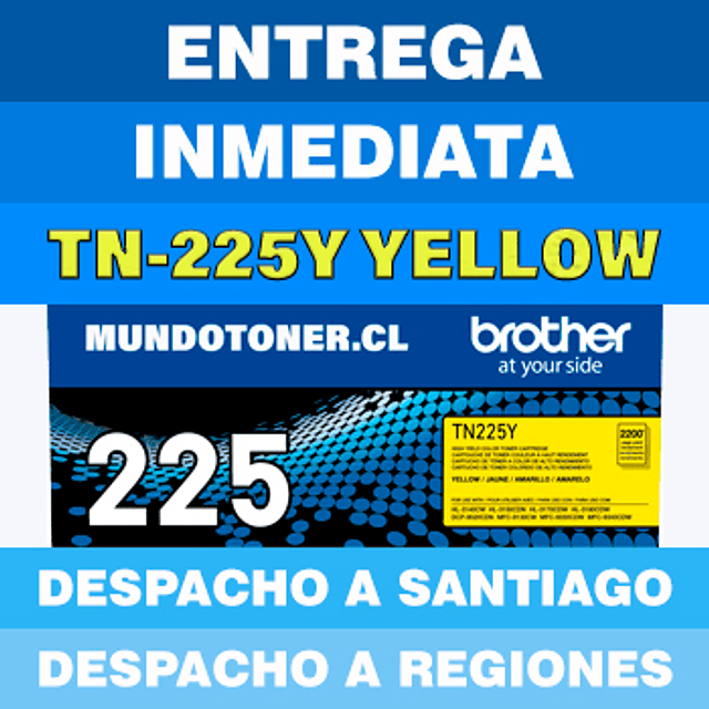 TONER BROTHER TN-225Y YELLOW MFC-9130/MFC-9330DW/MFC-9340/DCP-9020DN HL-3140 HL-3150CDN/HL-3170CDW