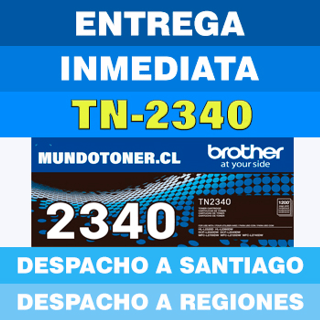 TONER BROTHER TN-2340 NEGRO ORIGINAL 1.200 PAG. HL-L2320D/L2360DW/L2540DW/L2700DW/L2740DW