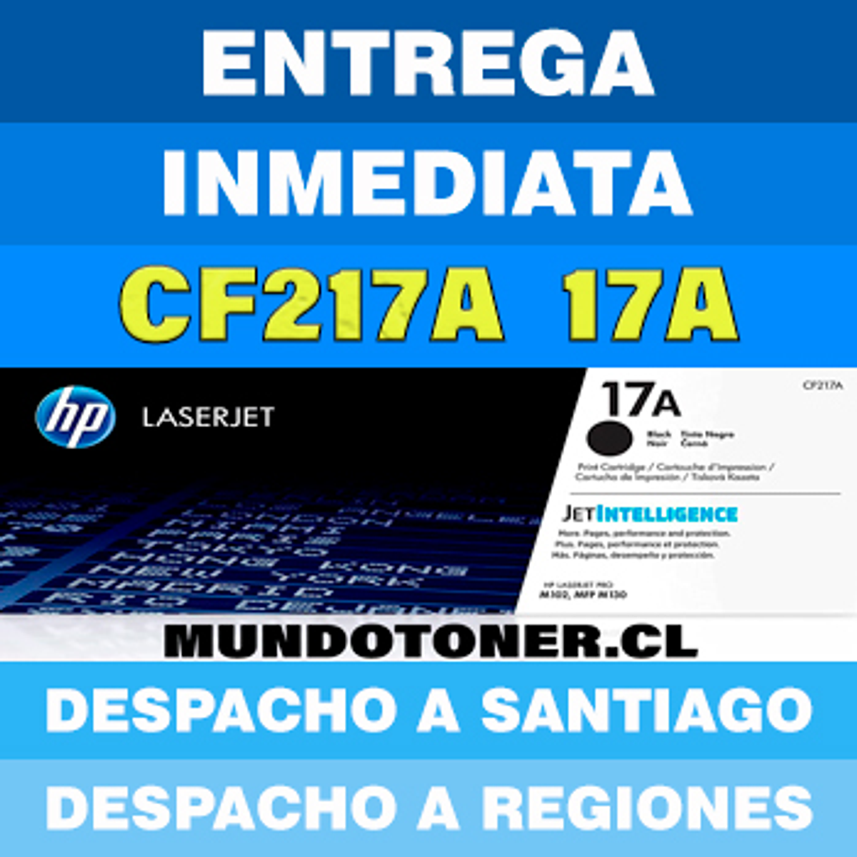 Toner Per Hp CF217A Nero 1600pag. Con Chip