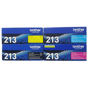 Pack Toner Brother TN-213 Original 4 Colores | HL-L3270CDW DCP-L3551CDW MFC-L3750CDW