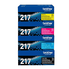 Pack Toner Brother TN-217 Original 4 Colores | HL-L3270CDW DCP-L3551CDW MFC-L3750CDW