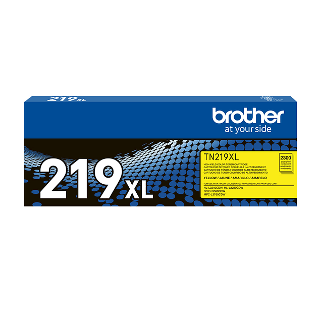 Toner Brother TN-219XLY Yellow Alto Rendimiento | L3280 L3560 L3760
