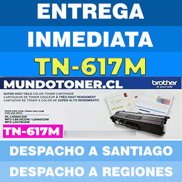 Tóner Brother TN-617M Magenta Original 10.000 Páginas | MFC-L8970CDW HL-L8570CDW