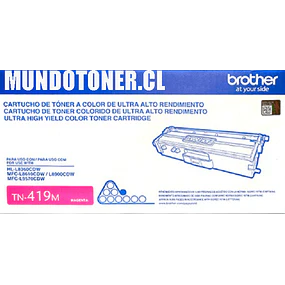 Toner Brother TN-419M Magenta original  HL-L8360CDW / MFC-L8900CDW 9.000 Páginas