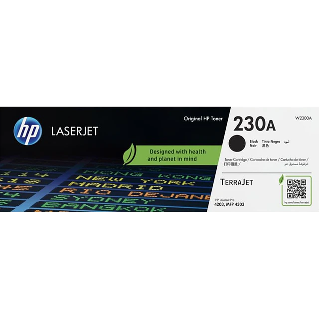 Toner HP W2300A 230A Negro 1.800 Pag. Original 4203DW 4303FDW
