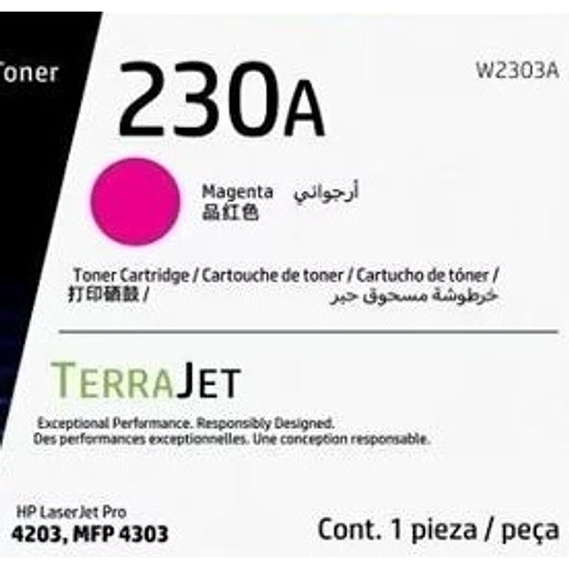Toner HP W2303A 230A Magenta 1.800 Pag. Original 4203DW 4303FDW