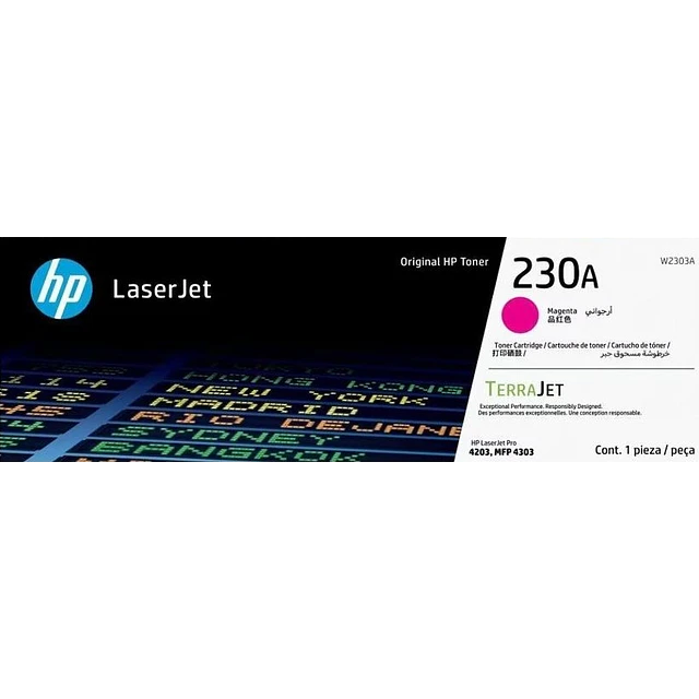 Toner HP W2303A 230A Magenta 1.800 Pag. Original 4203DW 4303FDW