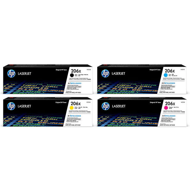 Pack HP 206X original 4 colores