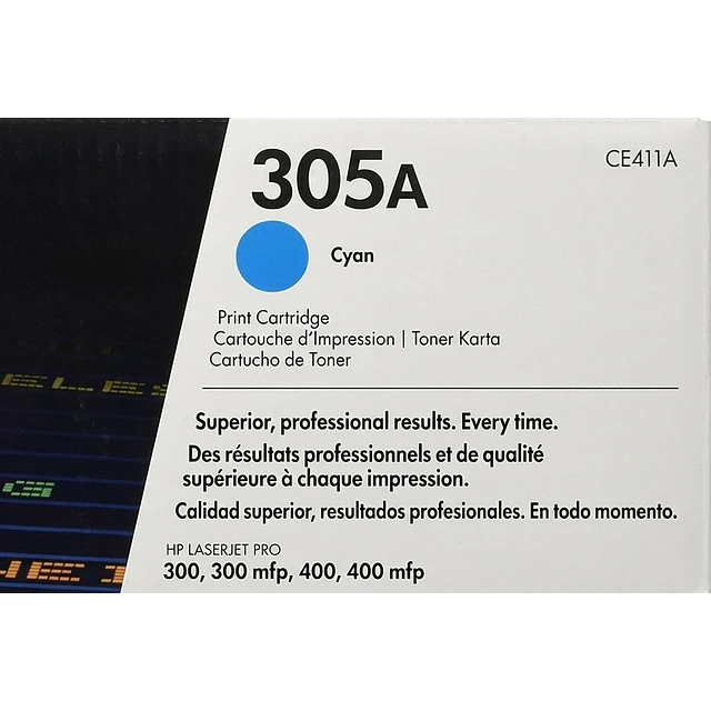 Toner HP CE411A 305A Cyan original 2600 Pag. PRO 300 HP PRO 400