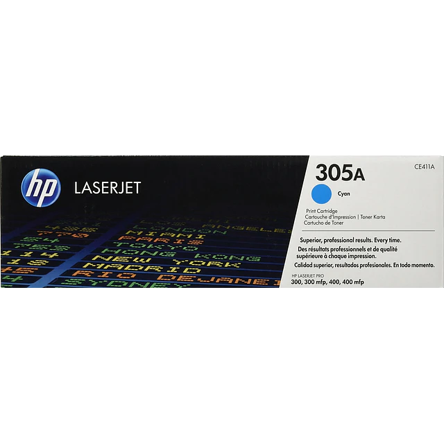 Toner HP CE411A 305A Cyan original 2600 Pag. PRO 300 HP PRO 400