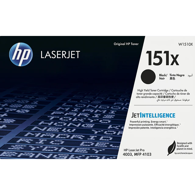 Toner HP W1510X 151X Negro original LaserJet Pro 4003 mfp4103