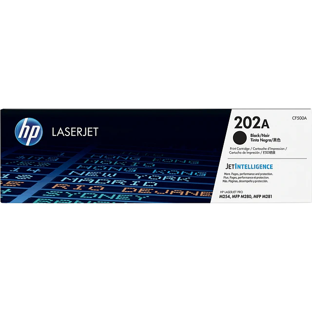 Toner HP CF500A 202A Negro original 1400 pag. M254 - MFP M280- MFP M281