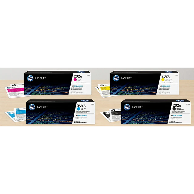 Pack 4 Toner HP 202A Original Negro Cyan Magenta Yellow M254 - MFP M280- MFP M281