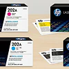 Pack 4 Toner HP 202A Original Negro Cyan Magenta Yellow M254 - MFP M280- MFP M281