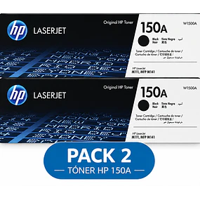 Pack 2 Toner W1500A 150A negro originales