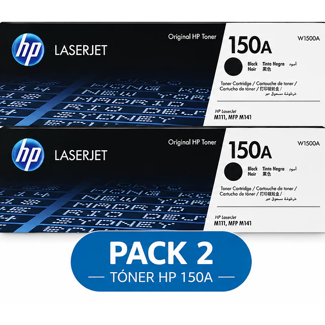 Pack 2 Toner W1500A 150A negro originales
