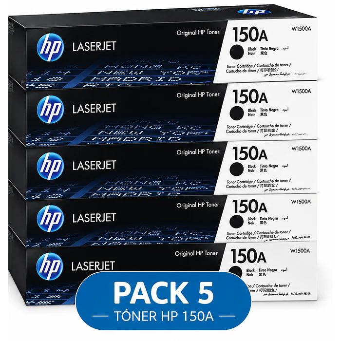 Pack 5 Tóner HP 150A W1500A Original