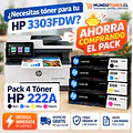 Pack Tóner HP 222A Original 4 Colores (Negro, Cyan, Magenta, Yellow) | LaserJet Pro 3303FDW |  MundoToner.cl - imagen 3