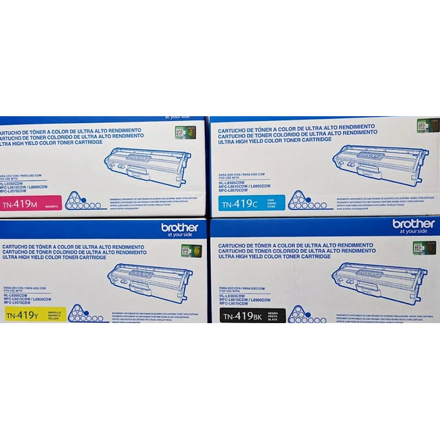 PACK 4 TONER BROTHER TN-419 9.000 PAGINAS HL-L8360CDW / MFC-L8900CDW 