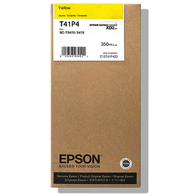 Tinta Epson T41P420 Yellow 350ML, Surecolor T5475