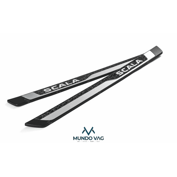 ESTRIBOS ILUMINADOS    SCALA NEGRO/ALUMINIO