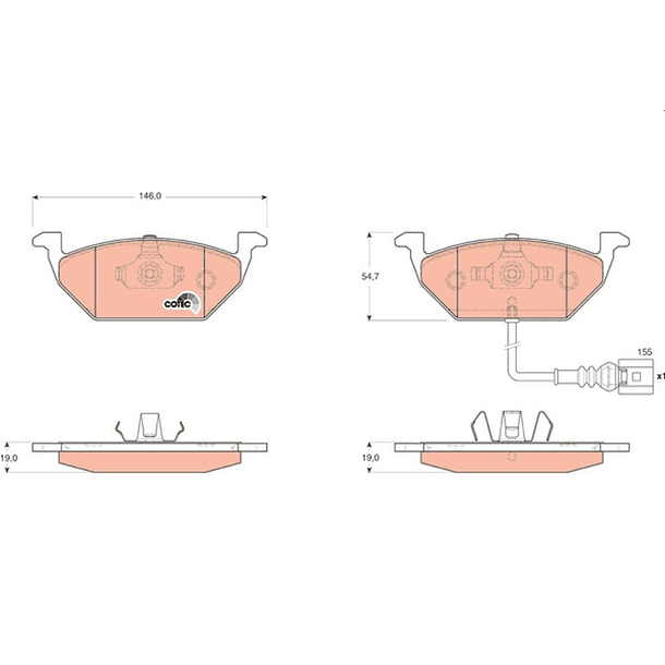 PASTILLAS DELANTERAS - TRW 3