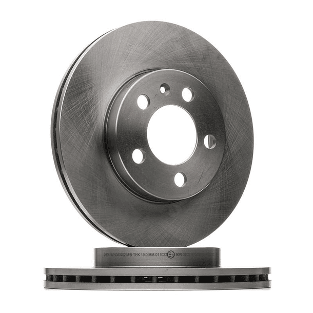 DISCO VENTILADO DELANTERO  256X22 MM 5X100 - TRW 3