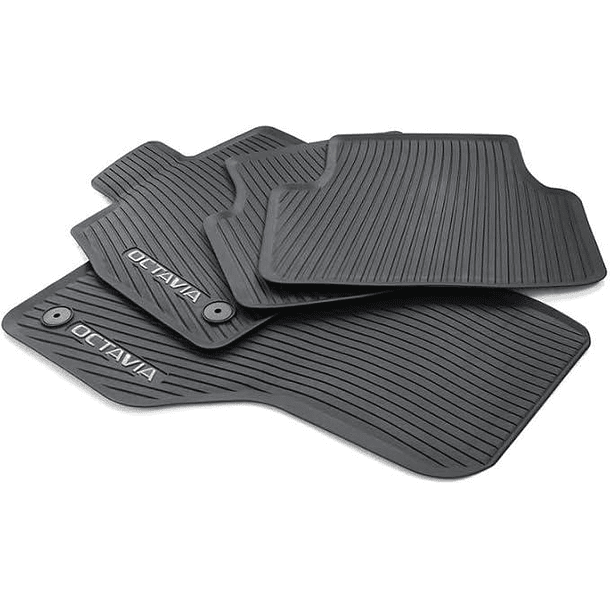 PISO GOMA INTERIOR  JUEGO BLANCO OCTAVIA MK4 1