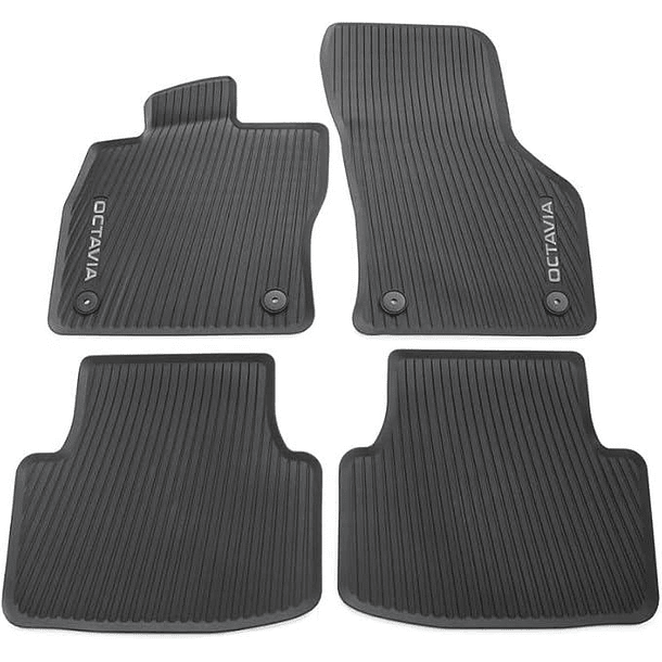 PISO GOMA INTERIOR  JUEGO BLANCO OCTAVIA MK4 3