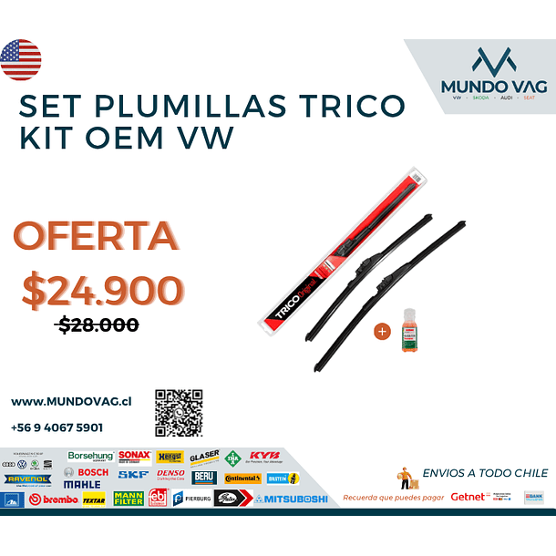 KIT PLUMILLA OEM VW-SKODA-SEAT-CUPRA TRICO