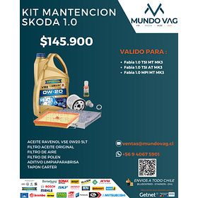 KIT MANTENCION SKODA 1.0