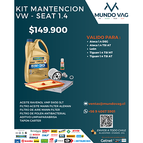KIT MANTENCION VW -SEAT -SKODA 1.4