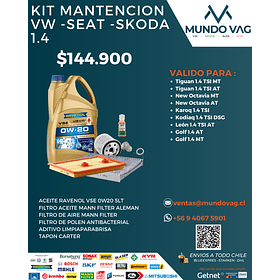 KIT MANTENCION VW - SEAT 1.4
