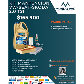 KIT MANTENCION VW-CUPRA-SKODA 2.0 TSI